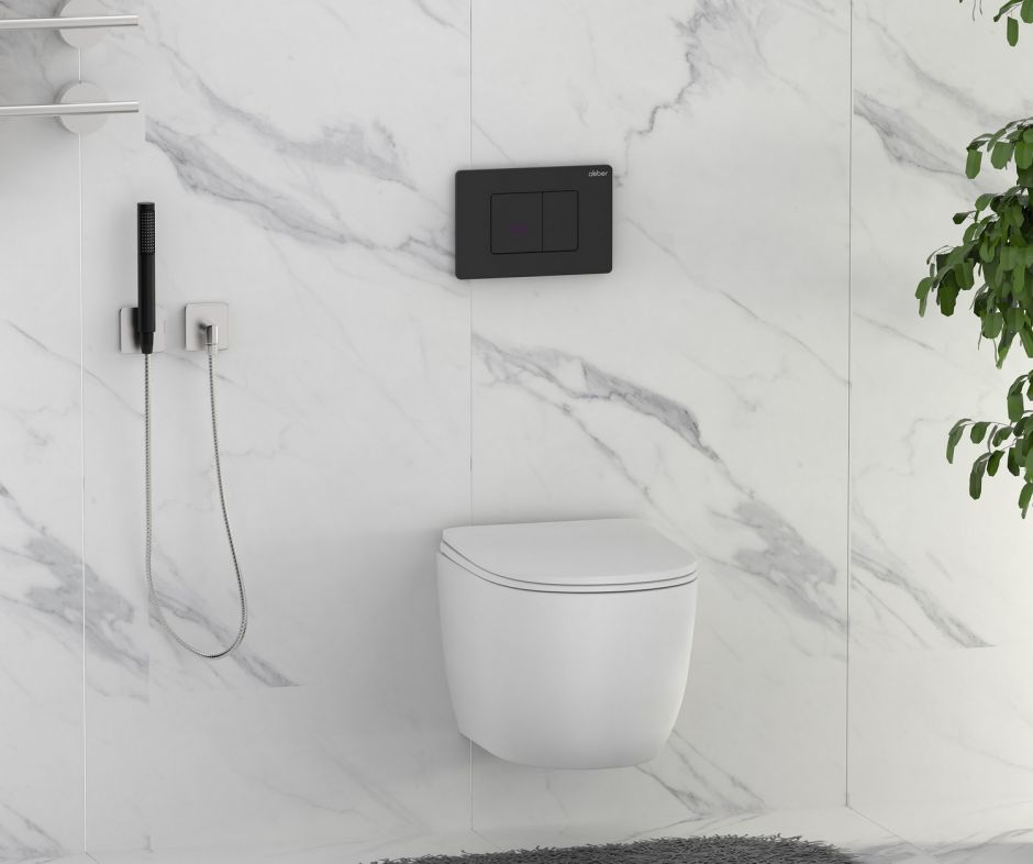 Кнопка смыва сенсорная ABBER AC0122SMB черная матовая ФОТО