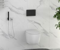 Кнопка смыва сенсорная ABBER AC0122SMB черная матовая схема 4