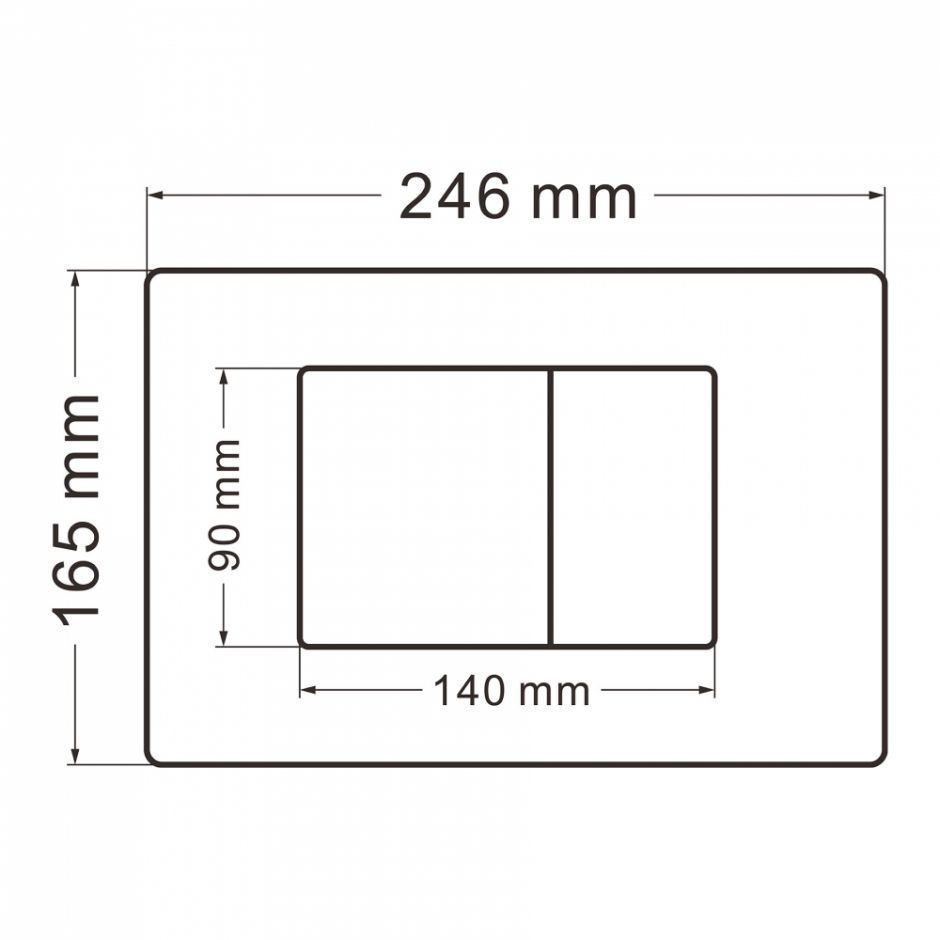 Кнопка смыва ABBER AC0120MCH матовый хром ФОТО
