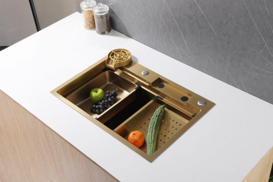 Кухонная мойка ABBER Wasser Kreis AF2194G золото матовое ФОТО