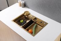 Кухонная мойка ABBER Wasser Kreis AF2194G золото матовое схема 3