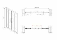 Душевая дверь ABBER Schwarzer Diamant AG33170BH 170 см схема 2