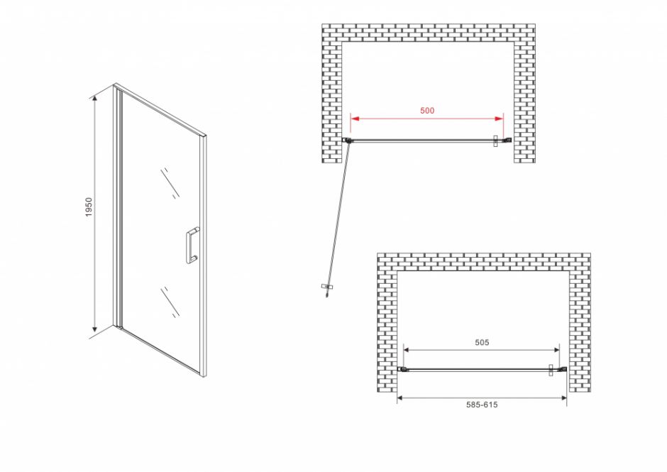Душевая дверь ABBER Sonnenstrand AG04060 60 см ФОТО