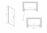 Душевая дверь ABBER Sonnenstrand AG04060 60 см схема 2