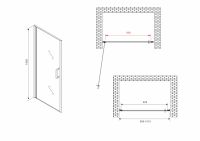 Душевая дверь ABBER Sonnenstrand AG04100B 100 см схема 2 Душевая дверь ABBER Sonnenstrand AG04100B 100 см схема 2