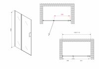 Душевая дверь ABBER Sonnenstrand AG04110S 110 см схема 2