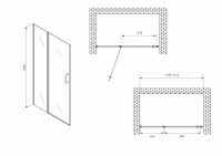 Душевая дверь ABBER Sonnenstrand AG04120S 120 см схема 2 Душевая дверь ABBER Sonnenstrand AG04120S 120 см схема 2