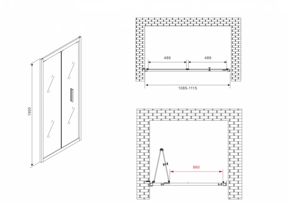 Душевая дверь ABBER Sonnenstrand AG07110 110 см ФОТО