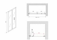 Душевая дверь ABBER Sonnenstrand AG07110 110 см схема 2