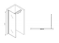 Душевая перегородка ABBER Immer Offen AG61120B схема 2