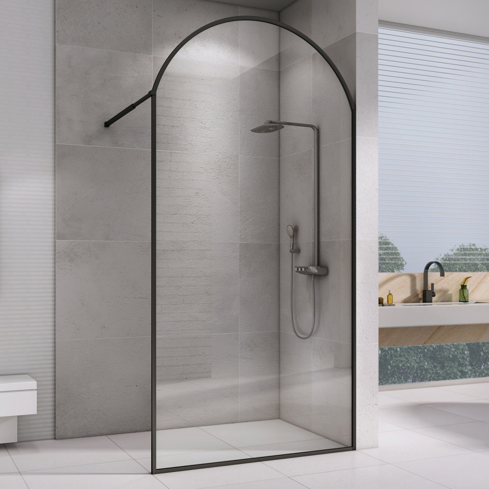 Душевая перегородка ABBER Immer Offen AG64120BN8 цена от 26 860 ₽ Фото Душевая перегородка ABBER Immer Offen AG64120BN8