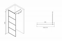 Душевая перегородка ABBER Immer Offen AG65100B схема 2