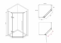 Душевой уголок ABBER Ewiges Wasser AG05090M 90х90 см схема 2