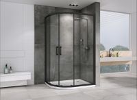 Душевой уголок ABBER Schwarzer Diamant AG01180B 100х80 см схема 3