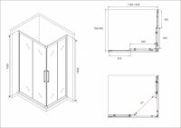 Душевой уголок ABBER Schwarzer Diamant AG02128MH 120х80 см схема 2