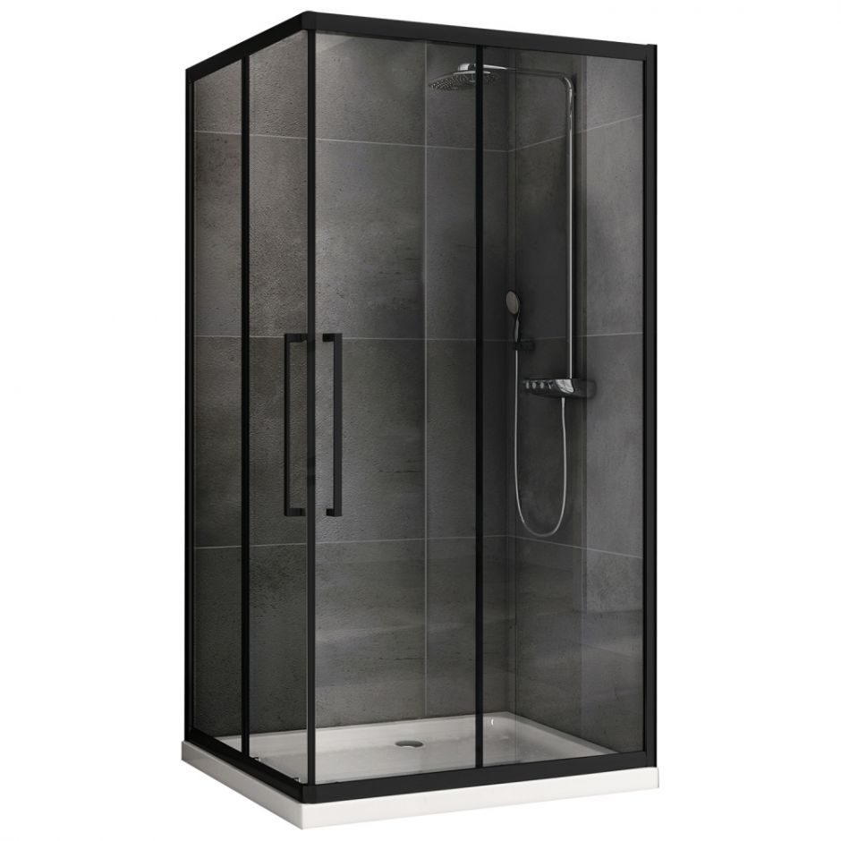 Изображение Душевой уголок ABBER Schwarzer Diamant AG02129BH 120х90 см