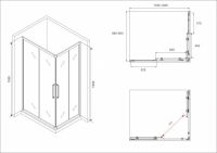 Душевой уголок ABBER Schwarzer Diamant AG02129MH 120х90 см схема 2