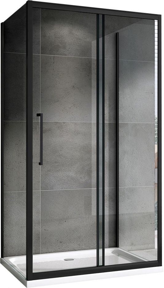 Душевой уголок ABBER Schwarzer Diamant AG30100BH-S80B-S80B 100х80 см