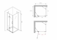 Душевой уголок ABBER Zart AG08090-S71 90х70 см схема 2