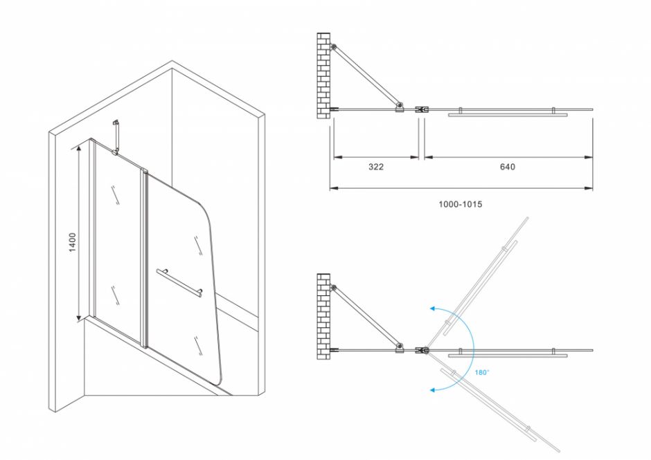 Шторка на ванну ABBER Ewiges Wasser AG50100 ФОТО