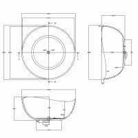 Прозрачная ванна ABBER Kristall AT9705Opal коричневая схема 2