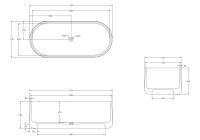 Прозрачная ванна ABBER Kristall AT9708Onyx черная схема 2 Прозрачная ванна ABBER Kristall AT9708Onyx черная схема 2