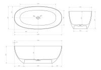 Карбоновая ванна ABBER Karbon AK9001-1.7 черная схема 2
