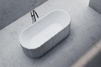 Ванна из искусственного камня ABBER Stein AS9653 белая матовая схема 9