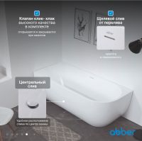 Акриловая ванна ABBER AB9315 L белая схема 8