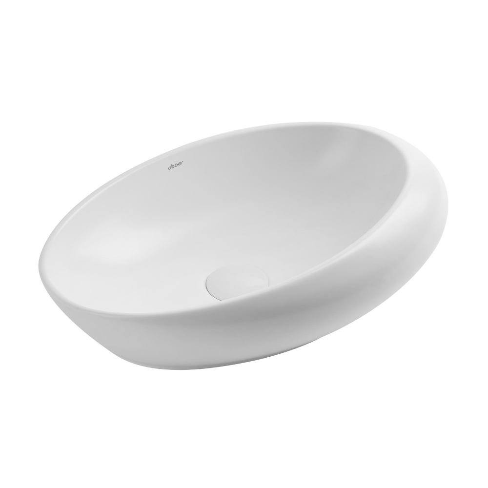 Раковина накладная ABBER Bequem AC2107MW белая матовая цена от 9 350 ₽ Фото Раковина накладная ABBER Bequem AC2107MW белая матовая