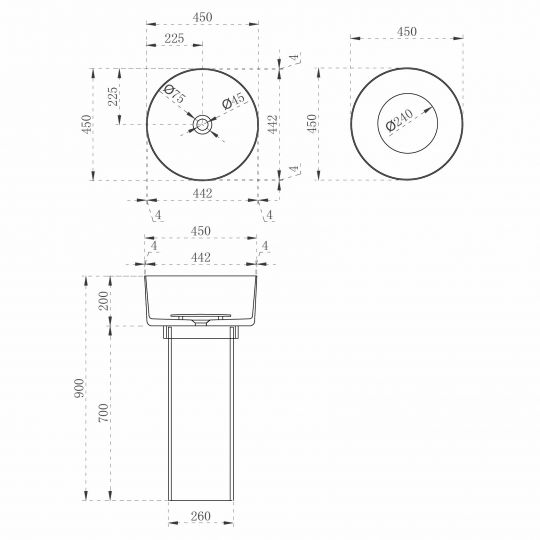 Раковина отдельностоящая прозрачная ABBER Kristall AT2702Vesuvian оливковая схема 2 Раковина отдельностоящая прозрачная ABBER Kristall AT2702Vesuvian оливковая схема 2