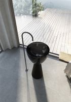 Раковина отдельностоящая прозрачная ABBER AT2703Onyx-Black черный/черный матовый схема 4