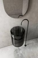 Раковина подвесная прозрачная ABBER Kristall AT2704Onyx черная схема 4