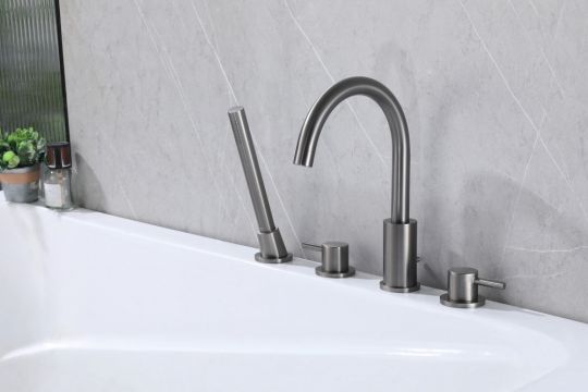 Смеситель ABBER Wasser Kreis AF8113NG на борт ванны, никель схема 3