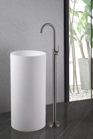 Смеситель ABBER Wasser Kreis AF8141NG напольный для раковины, никель схема 3 Смеситель ABBER Wasser Kreis AF8141NG напольный для раковины, никель схема 3