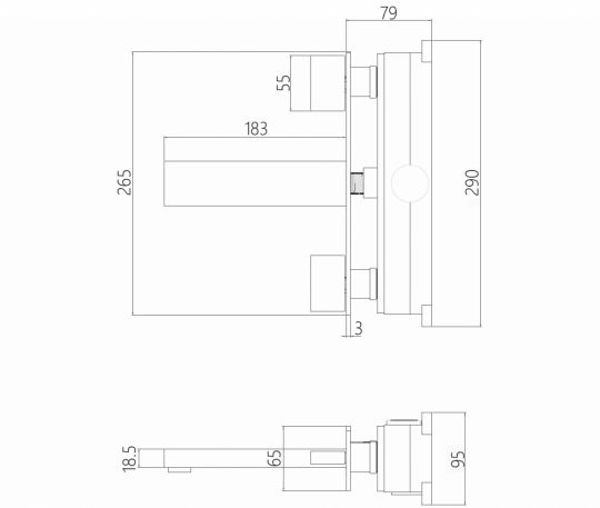 Смеситель ABBER Daheim AF82122SP для раковины скрытого монтажа, сатин схема 2