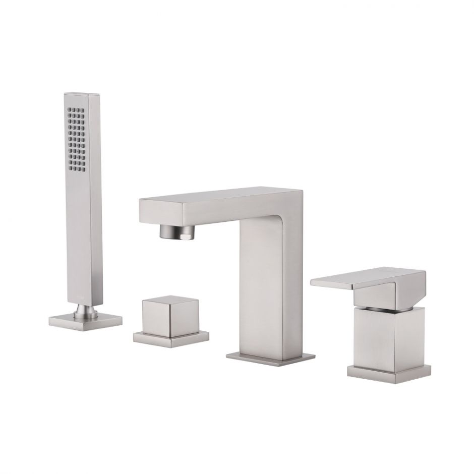 Смеситель ABBER Daheim AF8213SP на борт ванны, сатин