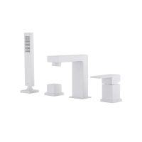 Смеситель ABBER Daheim AF8213W на борт ванны, белый матовый схема 1