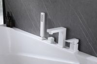 Смеситель ABBER Daheim AF8213W на борт ванны, белый матовый схема 3