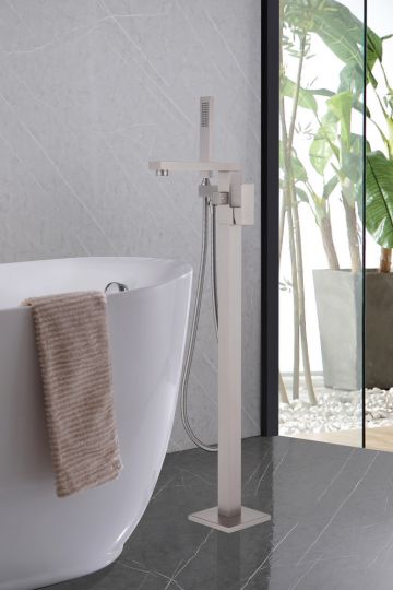 Смеситель ABBER Daheim AF8215SP напольный для ванны с душем, сатин схема 3