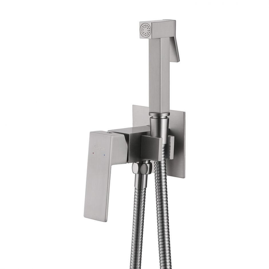 Изображение Смеситель ABBER Daheim AF8226SP с гигиеническим душем, сатин