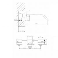 Смеситель ABBER Wasserfall AF8612NG для раковины скрытого монтажа, никель схема 2