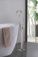 Смеситель ABBER Wasserfall AF8615SP напольный для ванны с душем, сатин схема 3