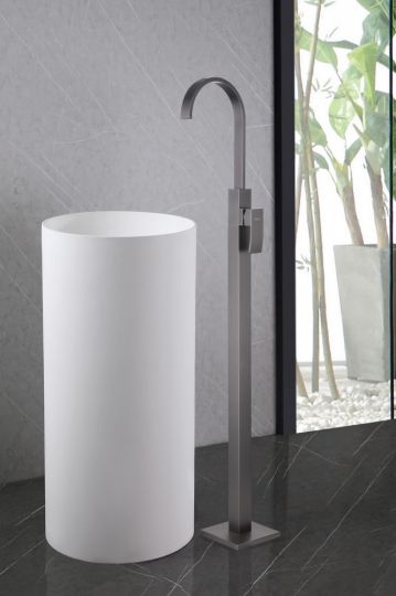 Смеситель ABBER Wasserfall AF8640NG напольный для раковины, никель схема 3 Смеситель ABBER Wasserfall AF8640NG напольный для раковины, никель схема 3