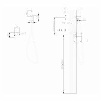 Смеситель ABBER Rund AF8725SP с гигиеническим душем, сатин схема 2
