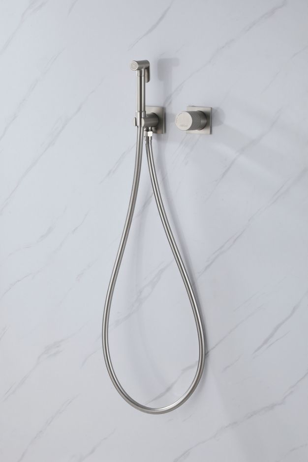 Смеситель ABBER Rund AF8725SP с гигиеническим душем, сатин ФОТО