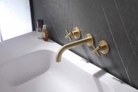 Смеситель ABBER Wasser Kreis AF81121G для раковины скрытого монтажа, золото матовое схема 3