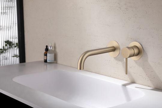 Смеситель ABBER Wasser Kreis AF8112G для раковины скрытого монтажа, золото матовое схема 3