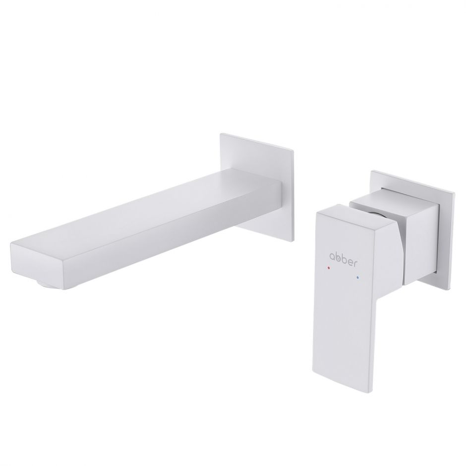 Изображение Смеситель ABBER Daheim AF8212W для раковины скрытого монтажа, белый матовый