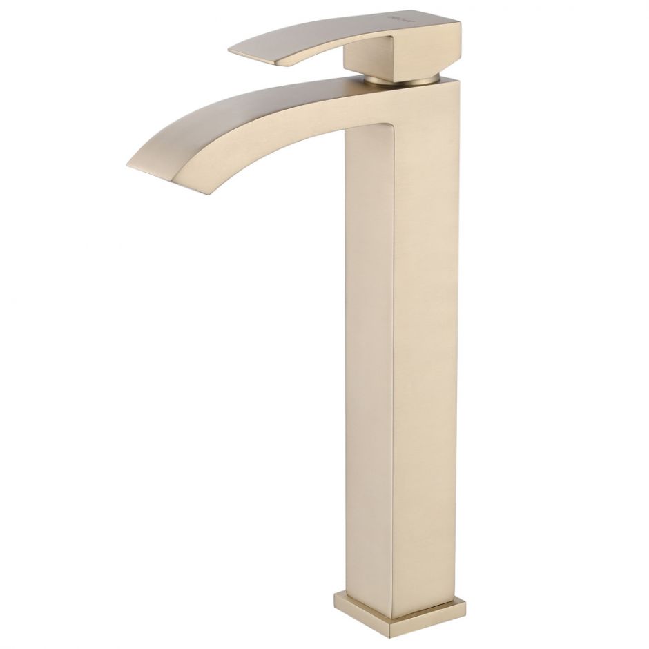 Изображение Смеситель ABBER Wasserfall AF8611G для накладной раковины, золото матовое